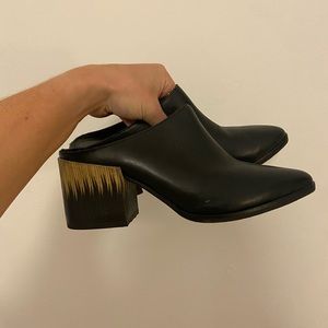 MATISSE Black Mule Chunky Heel